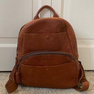 Love41 City Leather Backpack - Full grain leather backpack- multiple pockets